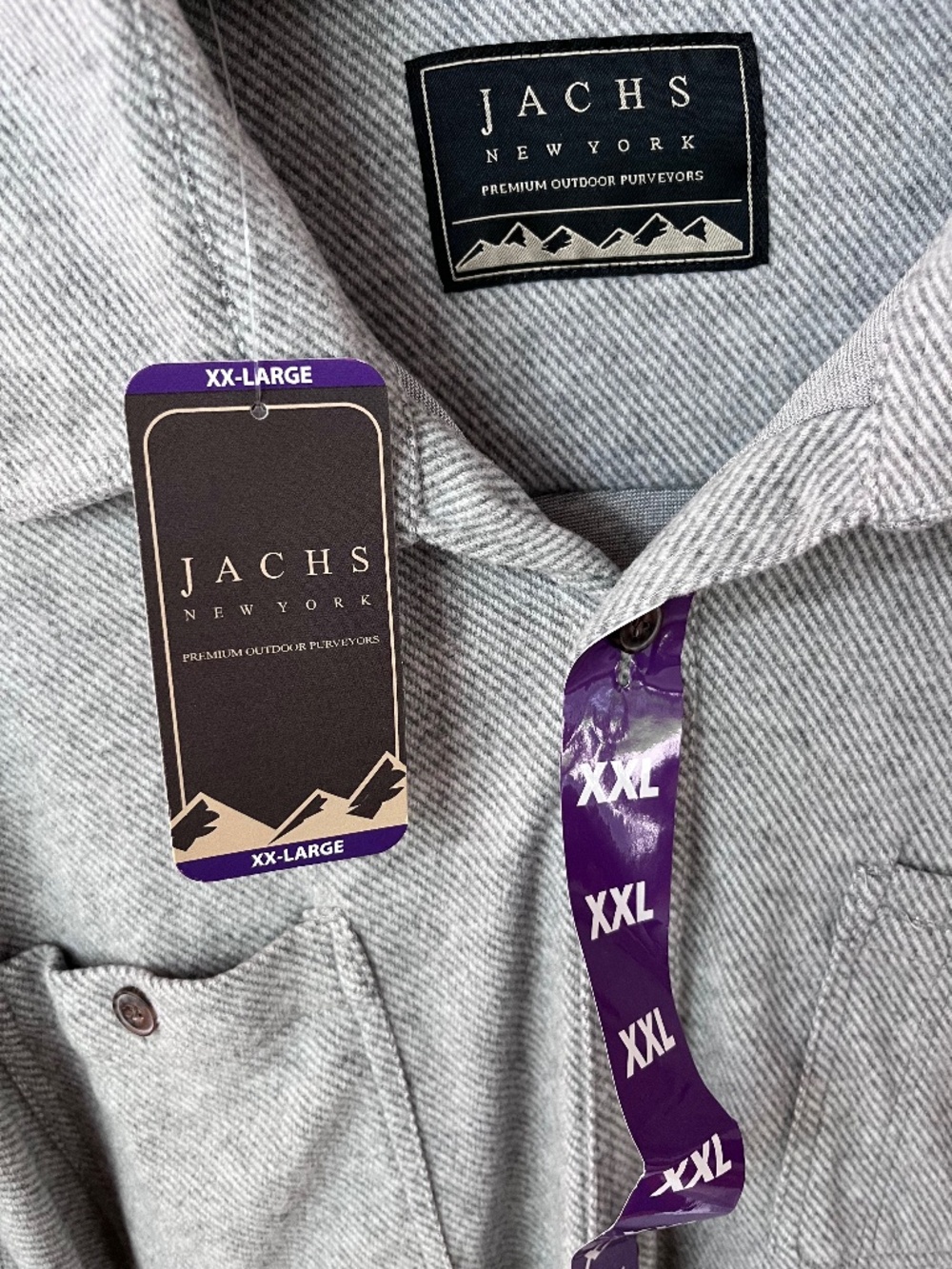 Jach's mens grey flannel XXL